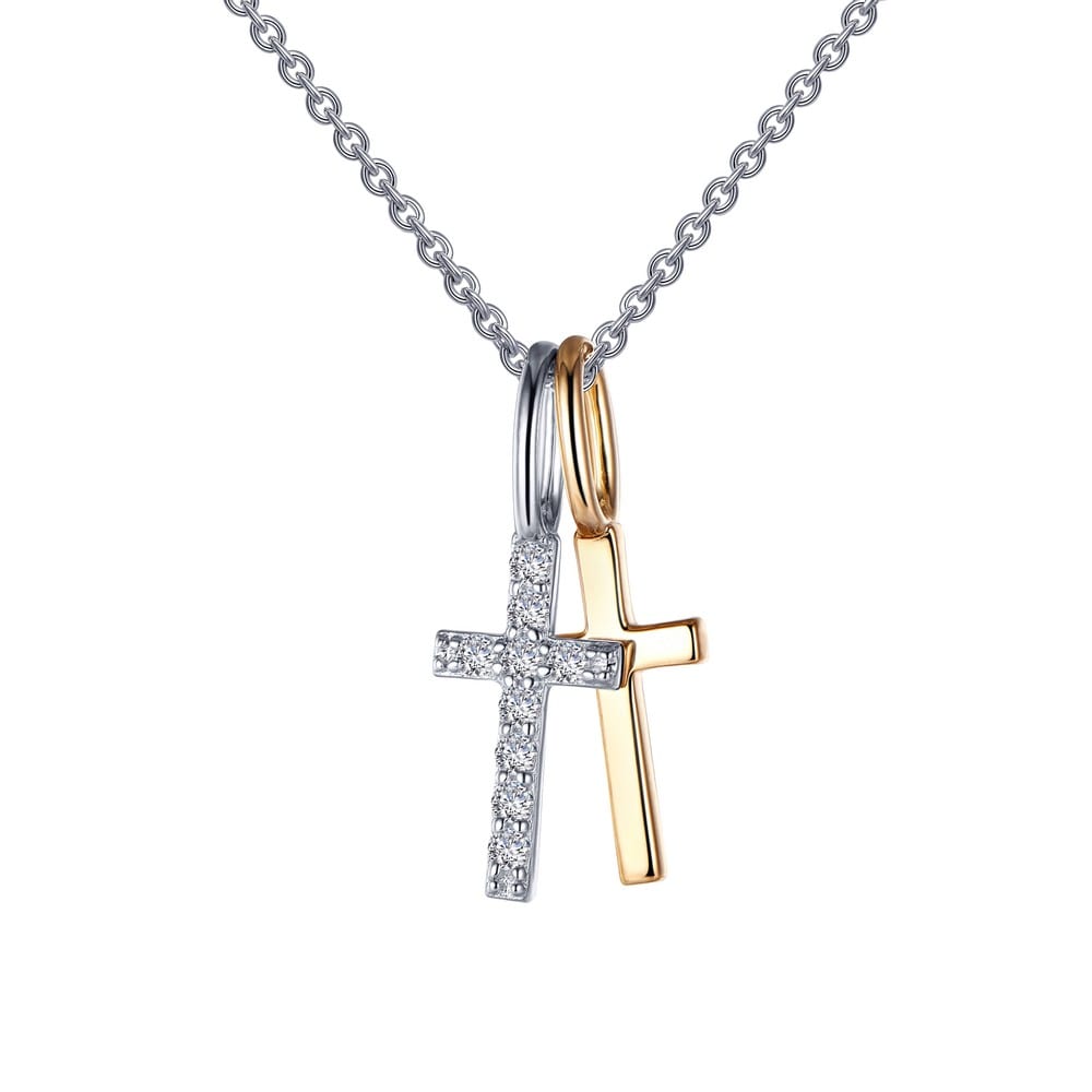 two crosses on one necklace