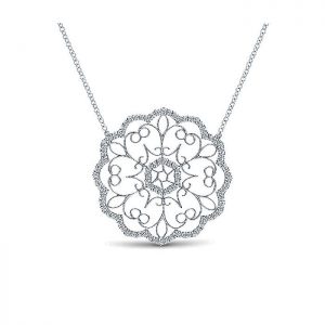 14k White Gold Diamond Fashion Necklace NK4141W45