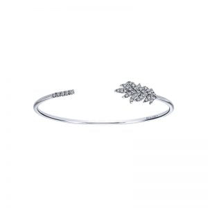 Gaby Bangle 925 Silver Nature Inspired White Sapphire BG3561SVJWS