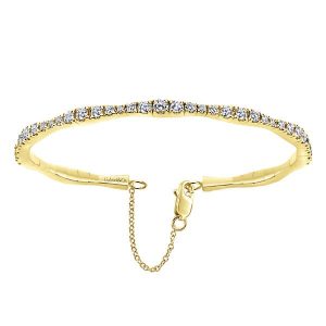 14k Yellow and White Gold Diamond Bangle BG3707Y45JJ