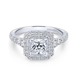 14K White Gold Diamond Engagement Ring ER12763S3W44JJ