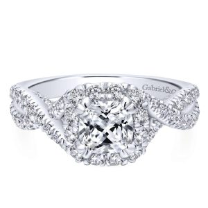 14K White Gold Diamond Engagement Ring ER12773C4W44JJ