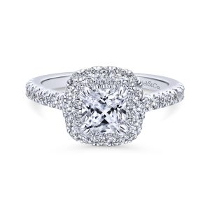 14K White Gold Diamond Engagement Ring ER12839C4W44JJ