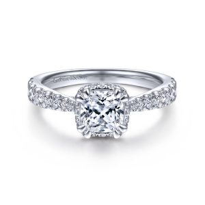 14K White Gold Diamond Engagement Ring ER13853C4W44JJ