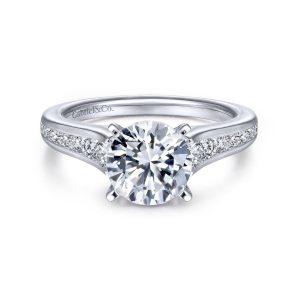 14K White Gold Diamond Engagement Ring ER6664R8W44JJ