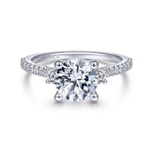 14K White Gold Diamond Engagement Ring ER7296R8W44JJ