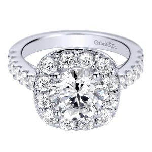 14K White Gold Diamond Engagement Ring ER9376W44JJ