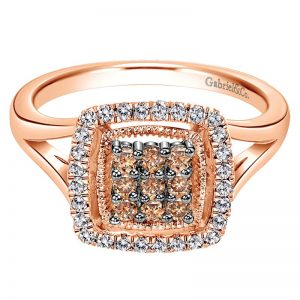 14k Pink Gold Cocoa Fashion Ladies' Ring LR6385K45CD