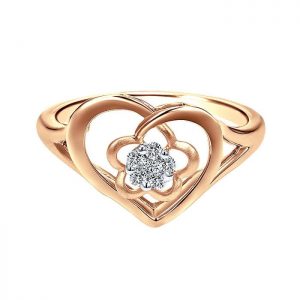 14k Pink Gold Diamond Fashion Ladies' Ring LR50560K45JJ