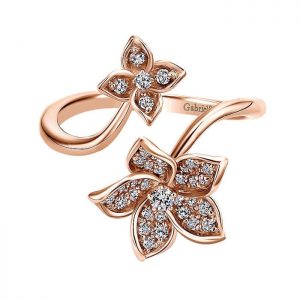 14k Pink Gold Diamond Fashion Ladies' Ring LR50640K45JJ
