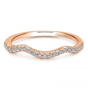 14k Pink Gold Diamond Wedding Band WB10753K44JJ
