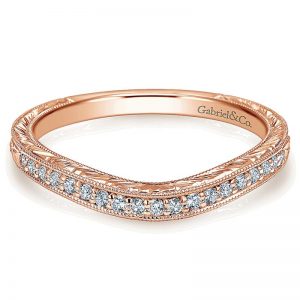 14k Pink Gold Diamond Wedding Band WB11599R4K44JJ