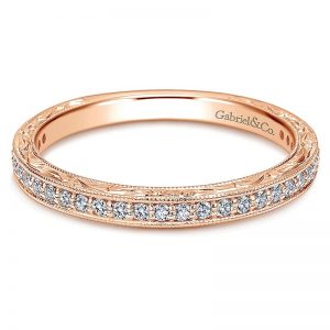 14k Pink Gold Diamond Wedding Band WB11793S4K44JJ