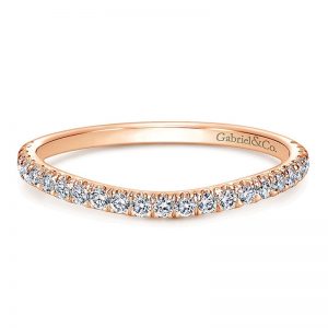 14k Pink Gold Diamond Wedding Band WB8605K44JJ