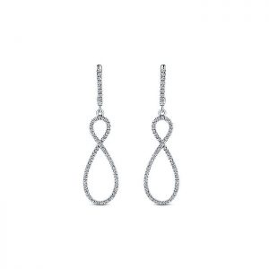 14k White Gold Diamond Earring Earrings EG11207W45JJ