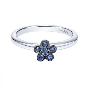 14k White Gold And Sapphire Fashion Ladies' Ring LR50549W4JSA