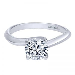 14k White Gold Bypass Engagement Ring ER10202W4JJJ