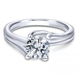 14k White Gold Bypass Engagement Ring ER10257W4JJJ
