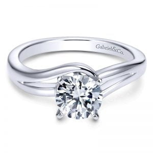14k White Gold Bypass Engagement Ring ER6680W4JJJ