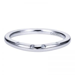 14k White Gold Curved Wedding Band WB7789W4JJJ