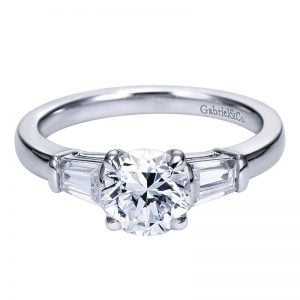 14k White Gold Diamond 3 Stones Engagement Ring ER7789W43JJ