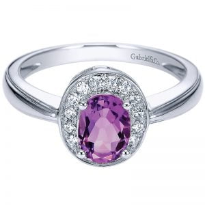 14k White Gold Lusso Color Fashion Ladies' Ring LR6077W45AM