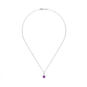 14k White Gold Diamond Amethyst Fashion Necklace NK1534W45AM