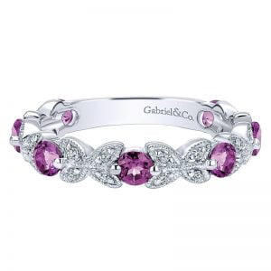 14k White Gold Stackable Ladies' Ring LR4847W44AM