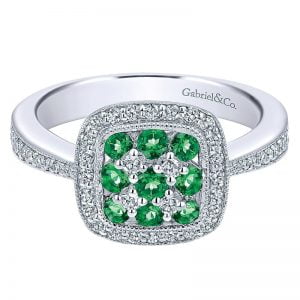 14k White Gold Lusso Color Fashion Ladies' Ring LR5102W45EA