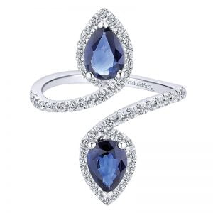 14k White Gold Lusso Color Fashion Ladies' Ring LR51166W45SA