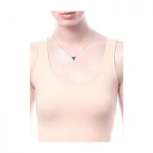 14k White Gold Diamond And Sapphire Fashion Necklace NK5575W45SA