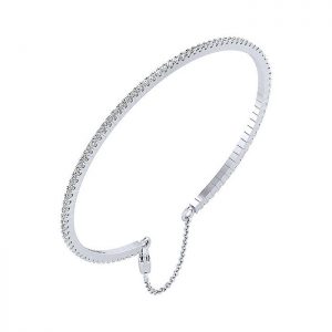 14k White Gold Diamond Bangle BG3222-6W45JJ