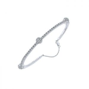 14k White Gold Diamond Bangle BG3340W45JJ