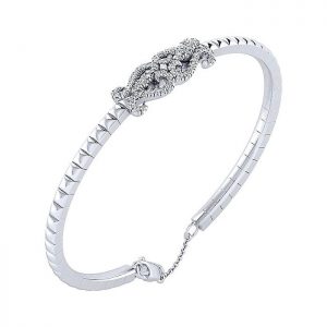 14k White Gold Diamond Bangle BG3712W45JJ