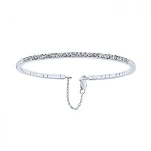 14k White Gold Diamond Bangle BG3716W45JJ