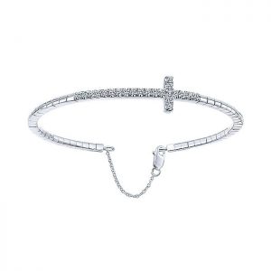 14k White Gold Diamond Bangle BG3841W45JJ