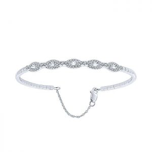 14k White Gold Diamond Bangle BG3842W45JJ