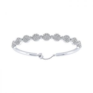 14k White Gold Diamond Bangle BG3871W45JJ