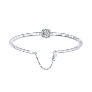 14k White Gold Diamond Bangle BG3875W45JJ