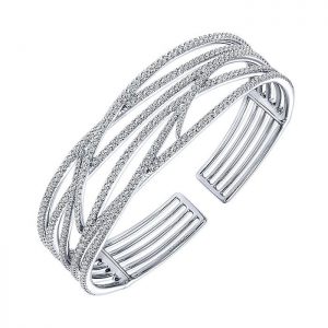14k White Gold Diamond Bangle BG3879W45JJ