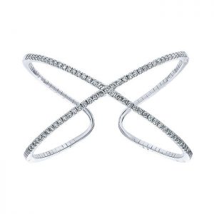 14k White Gold Diamond Bangle BG3880W45JJ