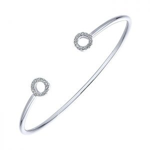 14k White Gold Diamond Bangle BG3886W45JJ