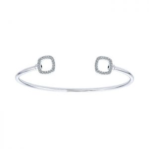 14k White Gold Diamond Bangle BG3891W45JJ