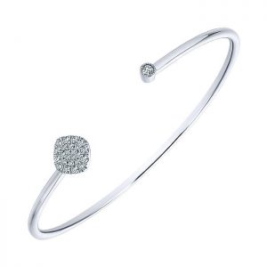 14k White Gold Diamond Bangle BG3904W45JJ