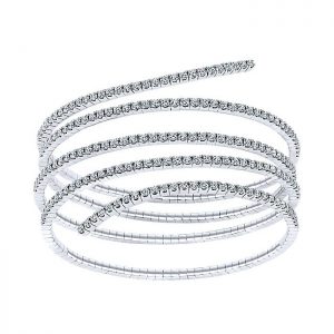 14k White Gold Diamond Bangle BG3907W45JJ