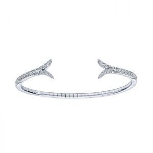 14k White Gold Diamond Bangle BG3913W45JJ