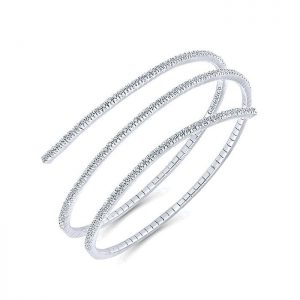 14k White Gold Diamond Bangle BG3966W45JJ