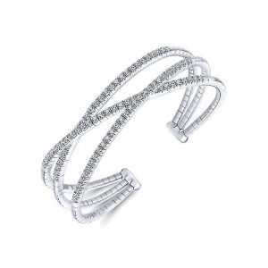 14k White Gold Diamond Bangle BG3982W45JJ