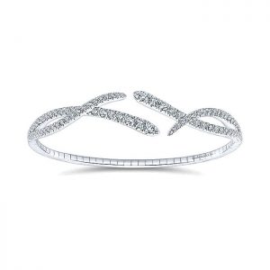 14k White Gold Diamond Bangle BG3985W45JJ