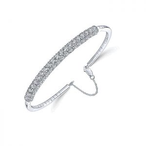 14k White Gold Diamond Bangle BG3987W45JJ